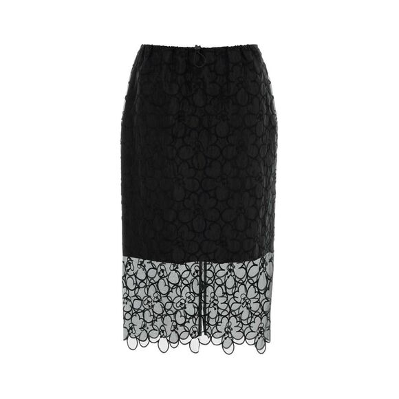 Cecilie Bahnsen Women Black Cotton Blend Bria Skirt